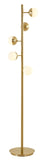 Bethel Brass Floor Lamp in Metal & Glass