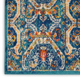 Nourison Allur ALR05 Bohemian Machine Made Power-loomed Indoor only Area Rug Blue Multicolor 9' x 12' 99446838537