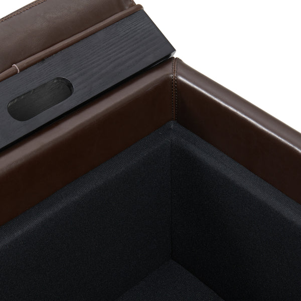 Cameron Square Leather Storage Ottoman - Stylish, Durable, and Versatile Storage Solution for Your Home