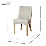 New Paris Fabric Chair - Set of 2 Rice