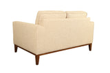 Porter Designs Oakley Wood Trim Contemporary Loveseat Cream 01-216C-02-4038