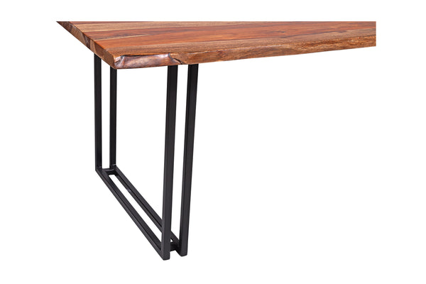 Porter Designs Manzanita Live Edge Solid Acacia Wood Natural Dining Table Brown 07-196-01-DT82HW-KIT