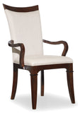 Palisade Transitional Upholstered Arm Chair In Hardwood Solids And Walnut Veneers - Set of 2