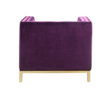 Dafna Purple Velvet Club Chair