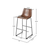 Cedric Vintage Brown Bar Stool Noble House