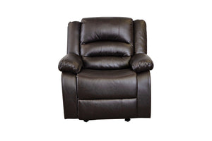 Porter Designs Shelton Leather-Look Fabric Transitional Recliner Brown 03-201-11-9806