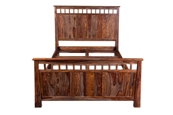 Porter Designs Kalispell Solid Sheesham Wood King Natural Bed Natural 04-116-17-PD101H-KIT