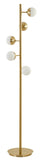 Bethel Brass Floor Lamp in Metal & Glass