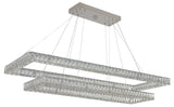 Bethel Chrome LED Chandelier in Metal & Crystal