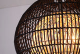 Bethel Black Chandelier in Wood & Metal