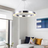 Bethel Chrome LED Chandelier in Metal & Acrylic