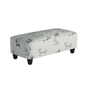 Fusion 100-C Transitional Cocktail Ottoman 100-C Biscuit Iron 49" Wide Cocktail Ottoman