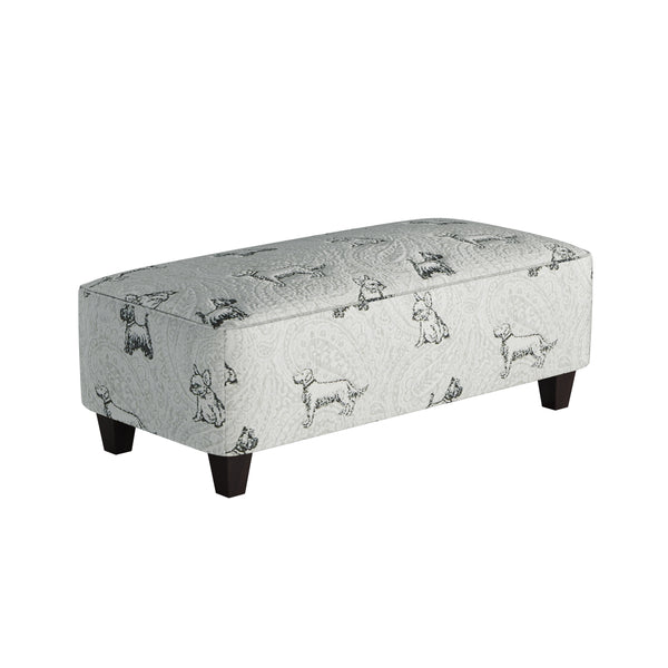 Fusion 100-C Transitional Cocktail Ottoman 100-C Biscuit Iron 49" Wide Cocktail Ottoman