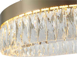 Bethel Gold LED Chandelier in Stainless Steel & Crystal