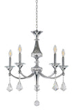 Bethel Chrome Chandelier in Iron & Crystal