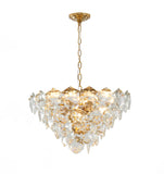 Bethel Gold Chandelier in Steel & Crystal