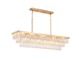 Bethel Gold Chandelier in Metal & Crystal