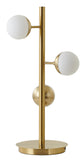 Bethel Brass Table Lamp in Metal & Glass