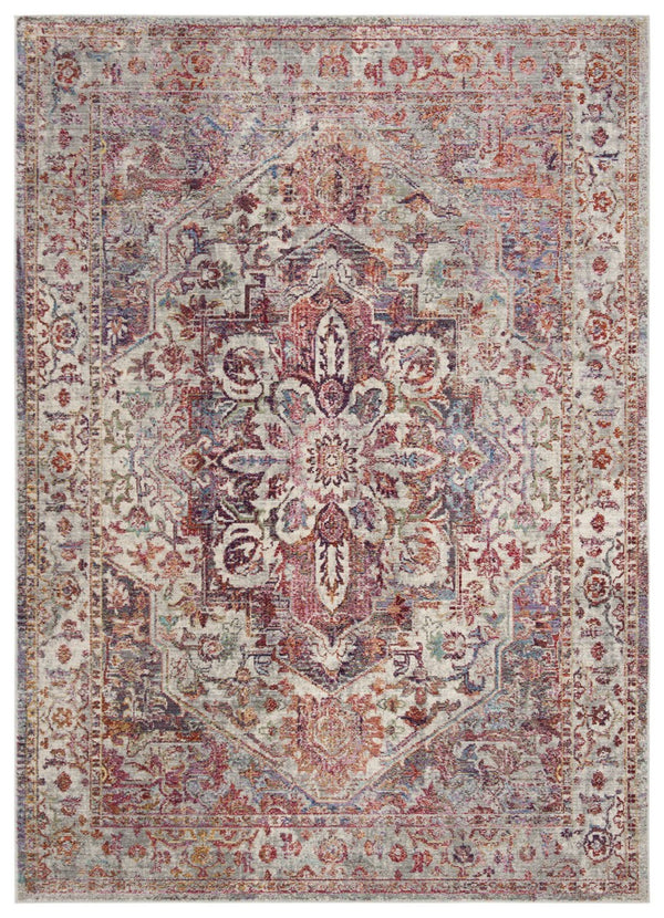 Valencia Transitional Power Loomed Area Rug with Vibrant Persian Motifs for Modern Elegance