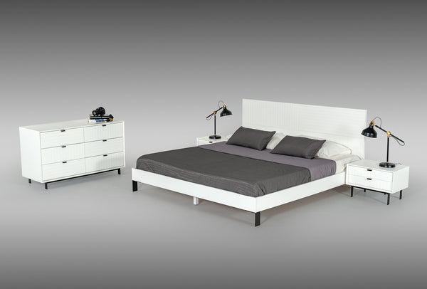 VIG Furniture Nova Domus Valencia Contemporary White Bed VGMABR-76-BED