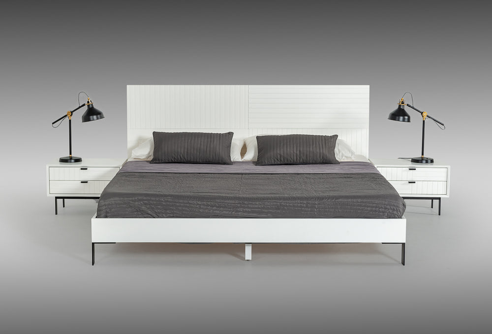 VIG Furniture Nova Domus Valencia Contemporary White Bed VGMABR-76-BED