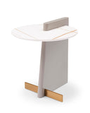 Modrest Varum - Modern White, Grey & Gold Ceramic End Table