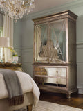 Sanctuary Traditional/Formal Armoire Top Visage in , Cedar, Silver Leaf and Mirror