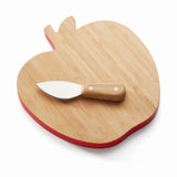 Knock On Wood Cheese Board With Knife - Set of 4