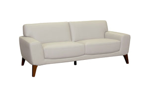 Porter Designs Modena Top Grain Leather Modern Sofa Cream 02-204-01-0194