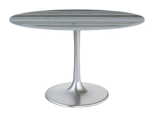 Zuo Modern Star Marble, MDF, Iron, Aluminum Modern Commercial Grade Dining Table Gray, Silver Marble, MDF, Iron, Aluminum