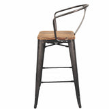 Metropolis Metal Bar Stool - Set of 4 - Gunmetal