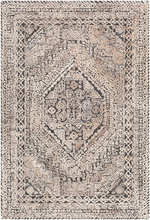 Vancouver VCR-2302 Traditional Wool, Viscose Rug VCR2302-81012 Charcoal, Beige 70% Wool, 30% Viscose 8'10" x 12'