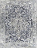 Vancouver VCR-2303 Traditional Wool, Viscose Rug VCR2303-810 Silver Gray, Charcoal, Medium Gray 70% Wool, 30% Viscose 8' x 10'