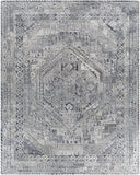 Vancouver VCR-2304 Traditional Wool, Viscose Rug VCR2304-810 Silver Gray, Medium Gray, Charcoal 70% Wool, 30% Viscose 8' x 10'