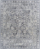 Vancouver VCR-2305 Traditional Wool, Viscose Rug VCR2305-810 Silver Gray, Medium Gray, Charcoal 70% Wool, 30% Viscose 8' x 10'
