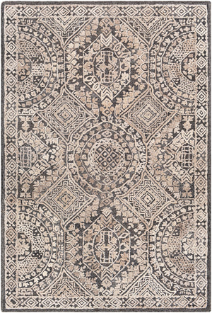 Vancouver VCR-2306 Traditional Wool, Viscose Rug VCR2306-81012 Charcoal, Beige 70% Wool, 30% Viscose 8'10" x 12'