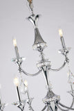 Bethel Chrome Chandelier in Iron & Crystal