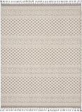 Nourison Elwood ELW05 Modern & Contemporary Machine Made Power-loomed Indoor only Area Rug Ivory/Grey 7'10" x 10'6" 99446885562