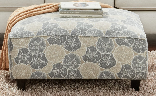 Fusion 109 Transitional Cocktail Ottoman 109 Seashore Sand 38" Square Cocktail Ottoman