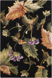 Nourison Tropics TS05 Floral Handmade Tufted Indoor Area Rug Black 5'3" x 8'3" 99446818355