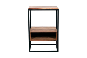 Porter Designs Palmer Solid Acacia Wood Modern End Table Natural 05-215-25-4914