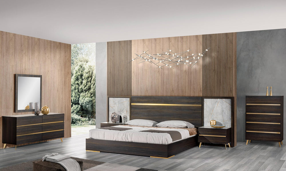 VIG Furniture Nova Domus Velondra - Eastern King Modern Eucalypto + Marble Bedroom Set VGACVELONDRA-BED-SET-EK