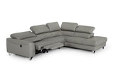 VIG Furniture Divani Casa Versa - Modern Grey Teco-Leather Right Facing Sectional Sofa with Recliner VGKNE9112-GREY2-SECT
