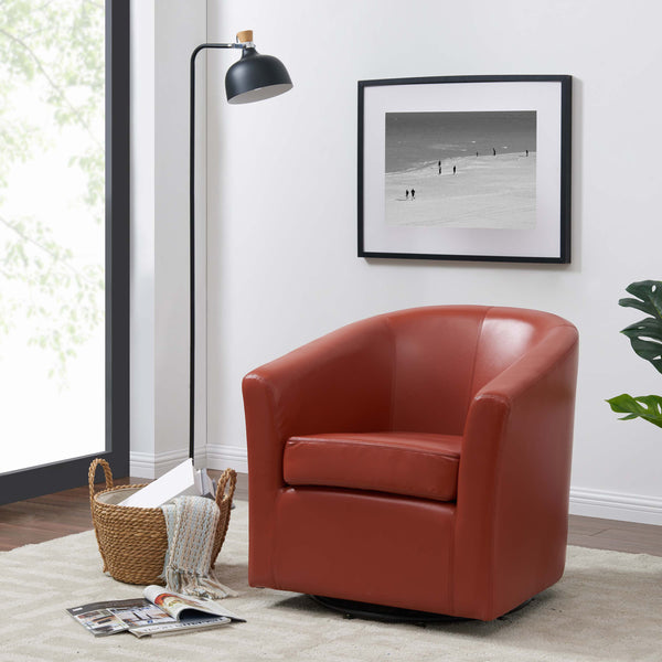 Hayden Bonded Leather Swivel Tub Chair - Luxurious Design with Sturdy Frame for Ultimate Comfort