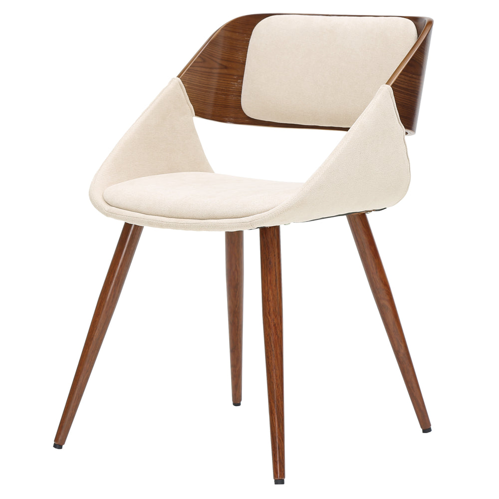 Cyprus Dining Chair - Chic Mid-Century Design with Comfortable Cushions and Stylish Bent Wood Frame