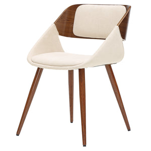 Cyprus Dining Chair - Chic Mid-Century Design with Comfortable Cushions and Stylish Bent Wood Frame