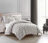 Chrisley Taupe Queen 3pc Duvet Set