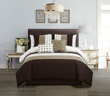 Lainy Brown Queen 5pc Comforter Set