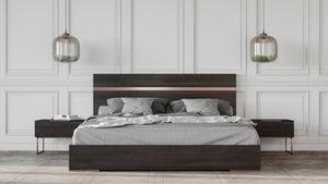 VIG Furniture Nova Domus Benzon Italian Modern Dark Rovere Bed VGACBENZON-BED