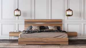 VIG Furniture Nova Domus Lorenzo Italian Modern Light Oak Bed VGACLORENZO-BED